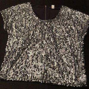 Xs. Sequin crop top. Nwot.